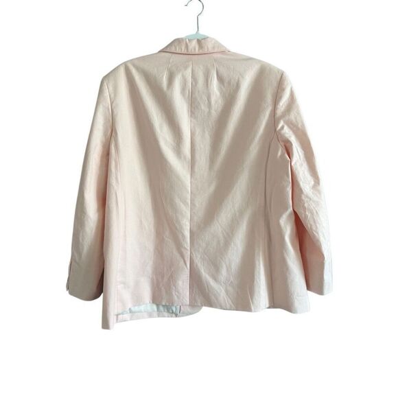 J. Crew Womens Pink Relaxed Patch Pocket Cotton Blend Two Button Blazer Size 18 - Picture 2 of 11